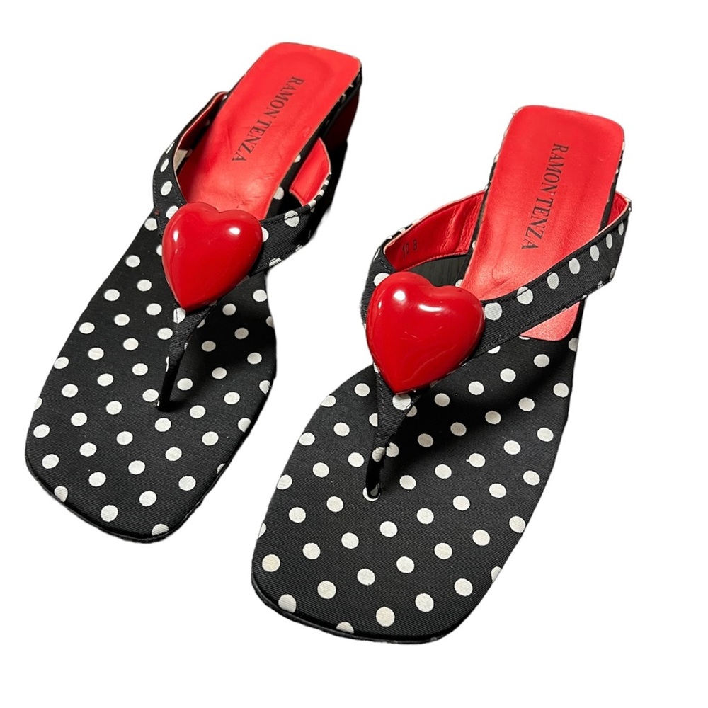 RAMON TENZA HEART THONG SANDALS VINTAGE